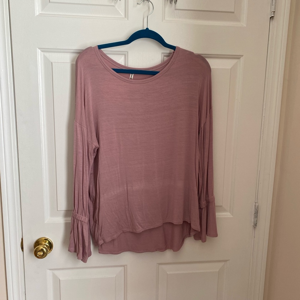 Pink long sleeve blouse